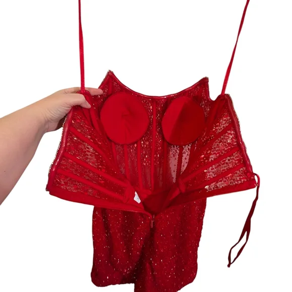 ASHLEYlauren Red Sequin Dress